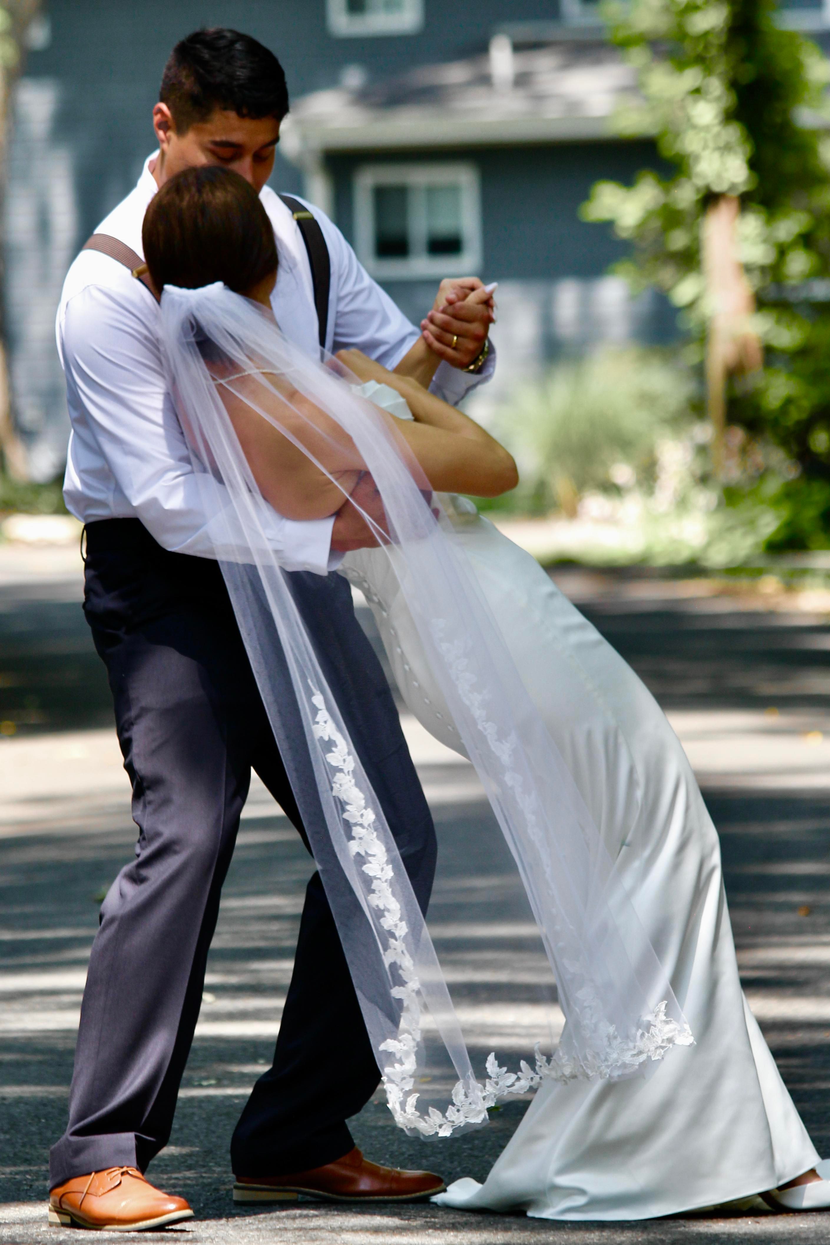 Romantic wedding portrait